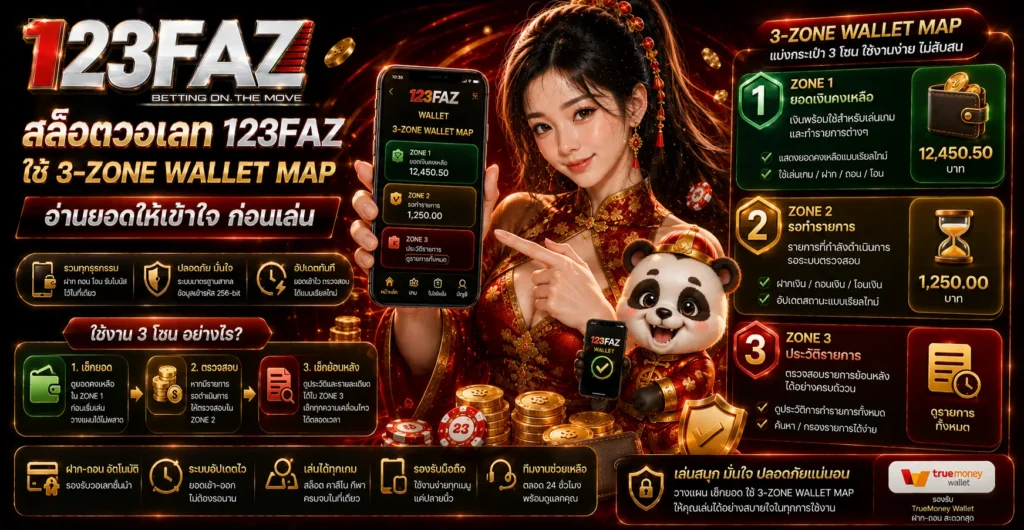 สล็อตวอเลท 123faz ใช้ 3-Zone Wallet Map อ่านยอดให้เข้าใจก่อนเล่น